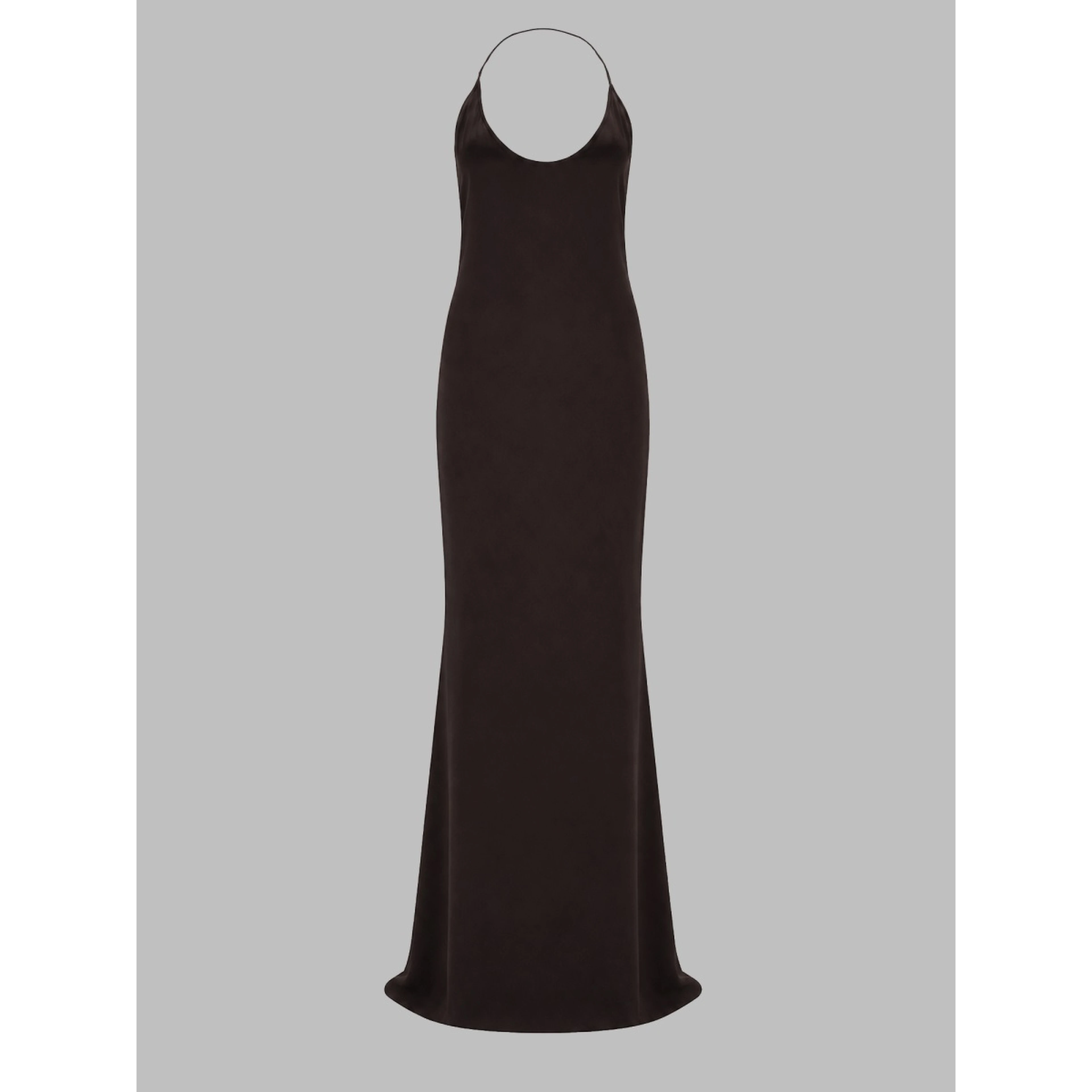 ABITO LUNGO IN SATIN DI SETA