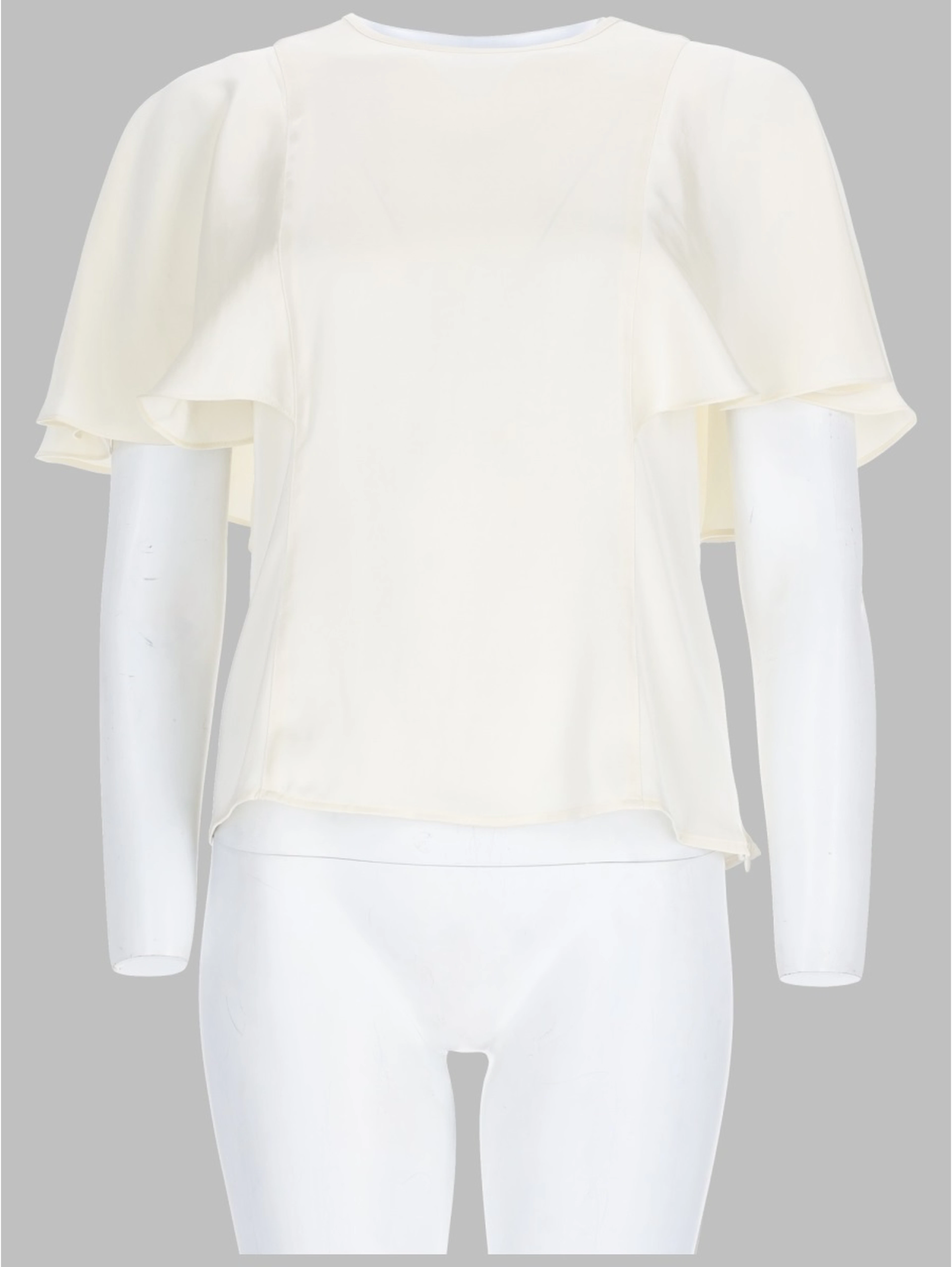 BLUSA IN RASO CON MANICHE A MANTELLA