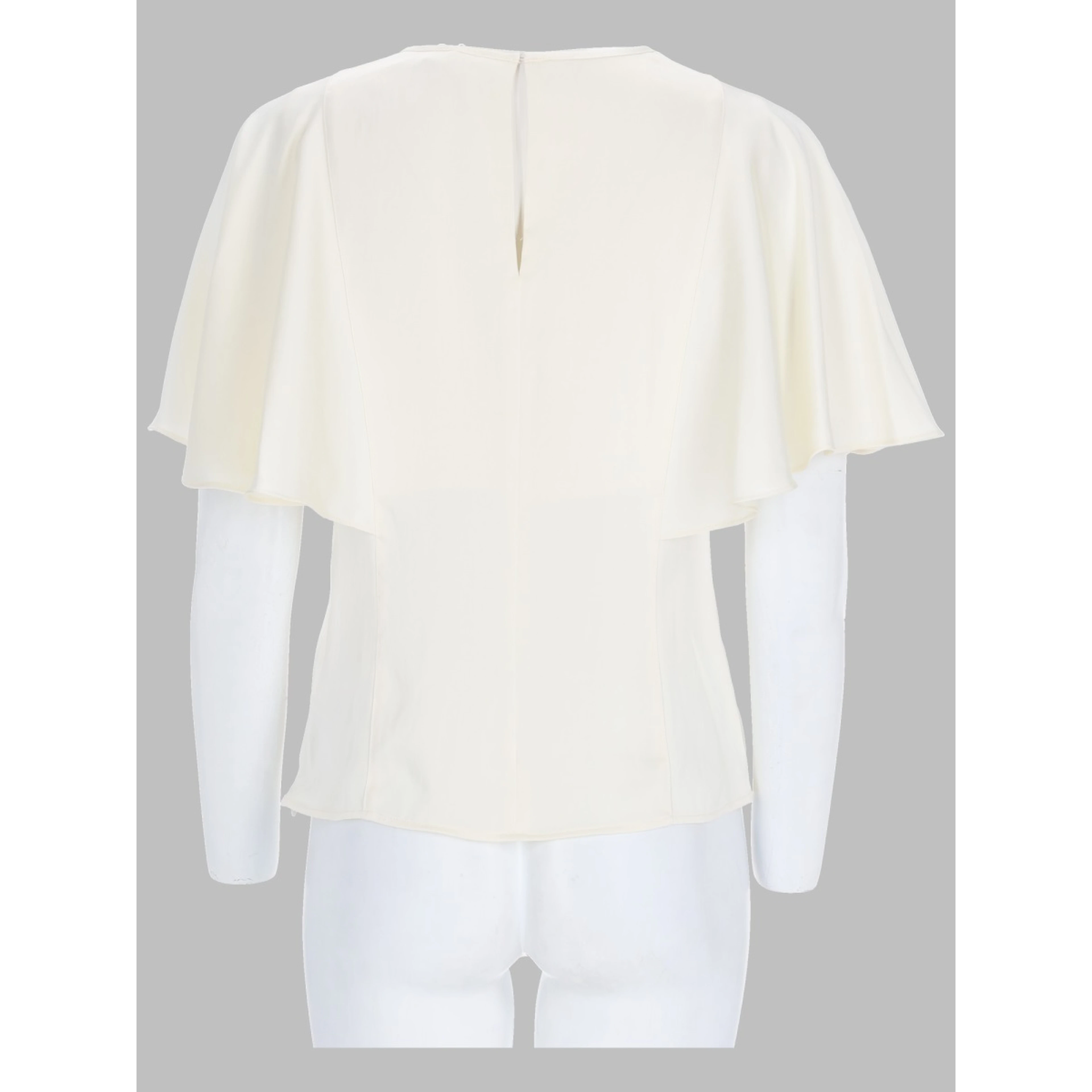 BLUSA IN RASO CON MANICHE A MANTELLA