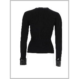 CARDIGAN A COSTE CON DETTAGLI IN VINILE