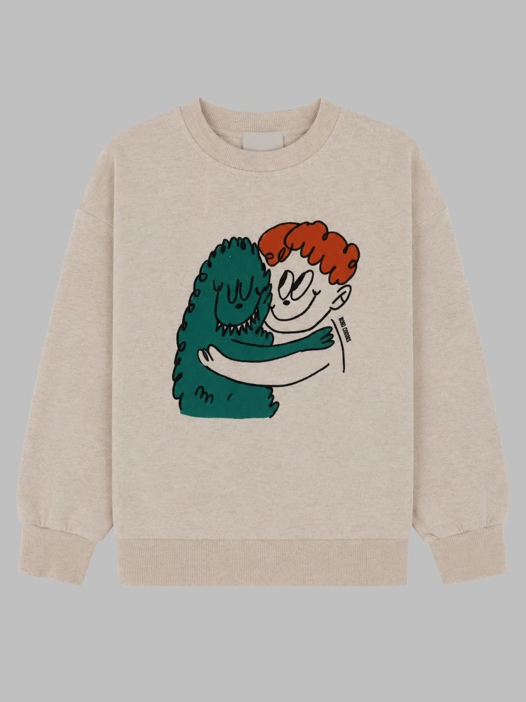 hug hairy monster sweatshirt