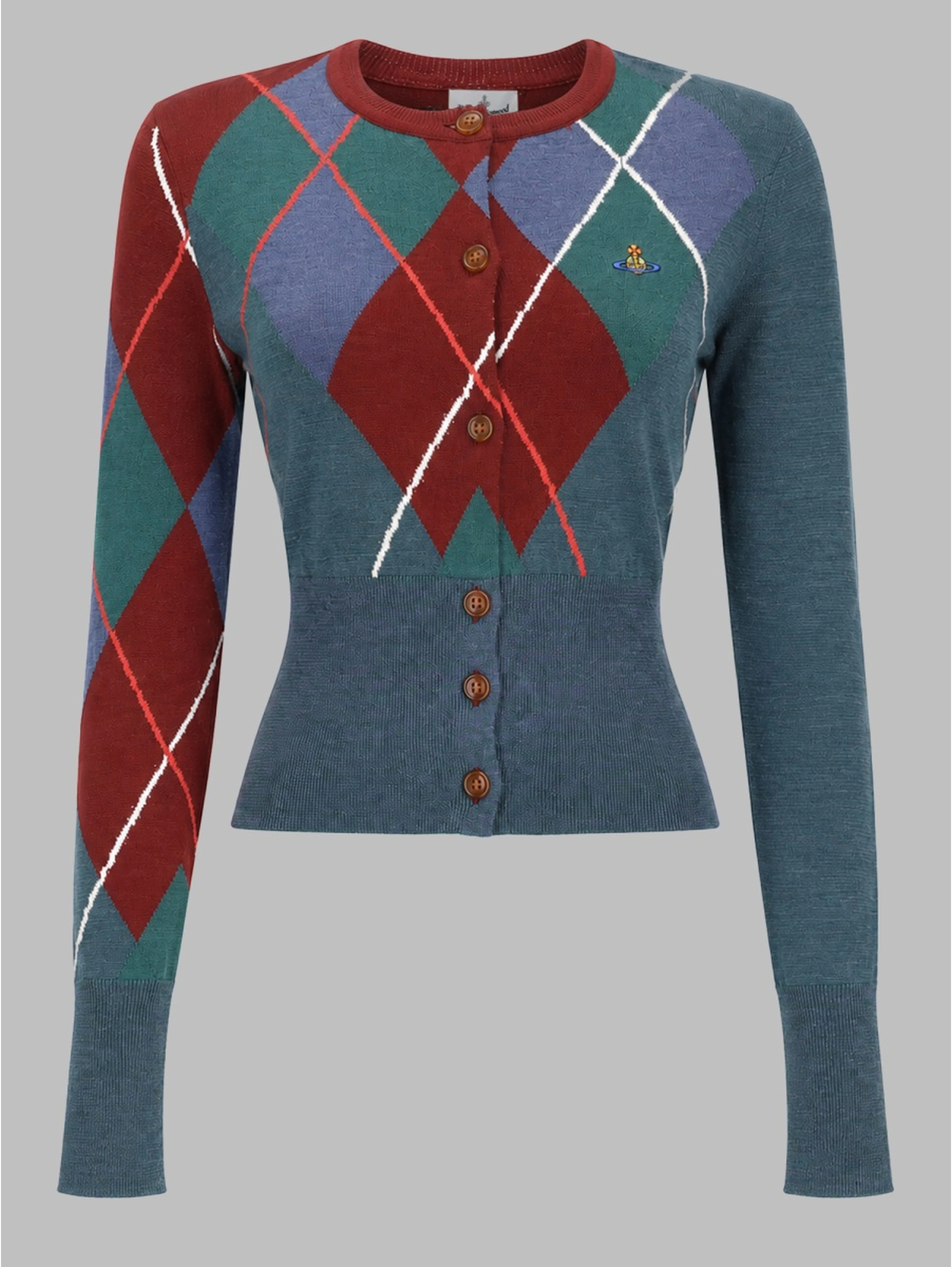 CARDIGAN "ARGYLE" CROPPED