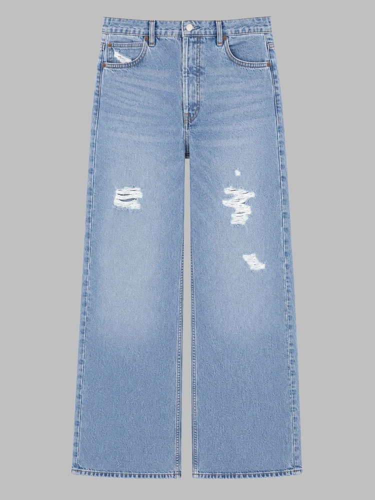 JEANS AMPIO IN DENIM DI COTONE