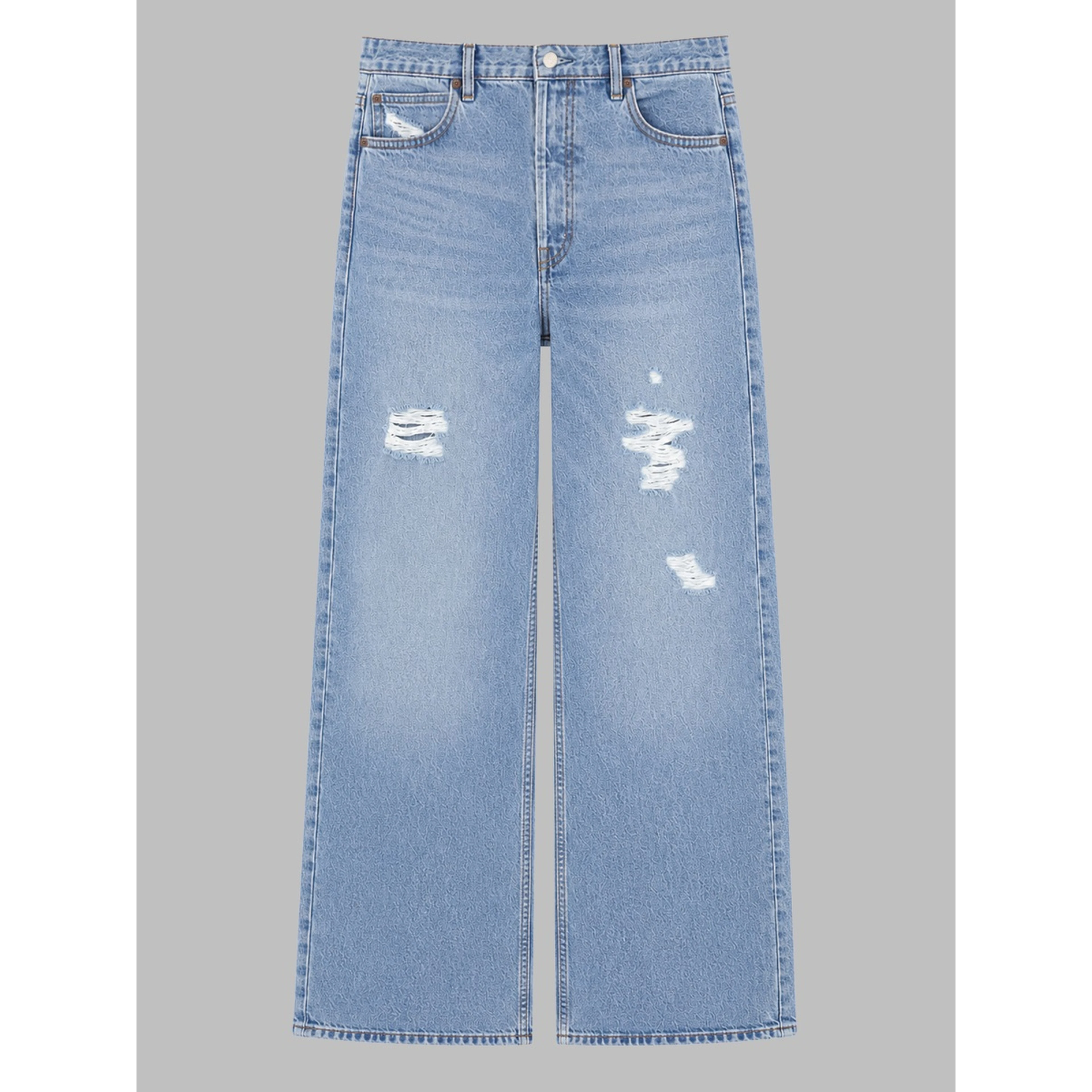JEANS AMPIO IN DENIM DI COTONE