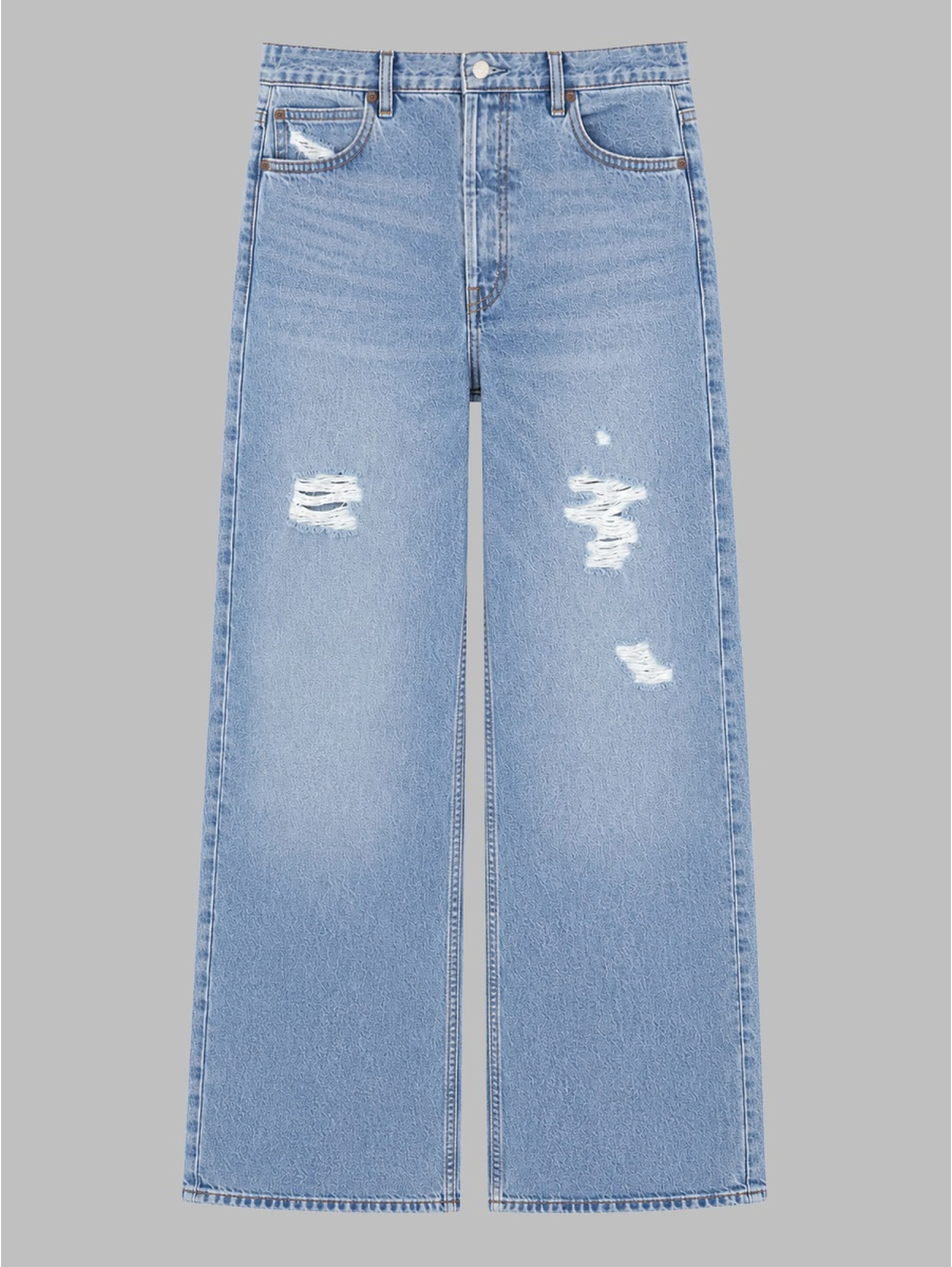 JEANS AMPIO IN DENIM DI COTONE