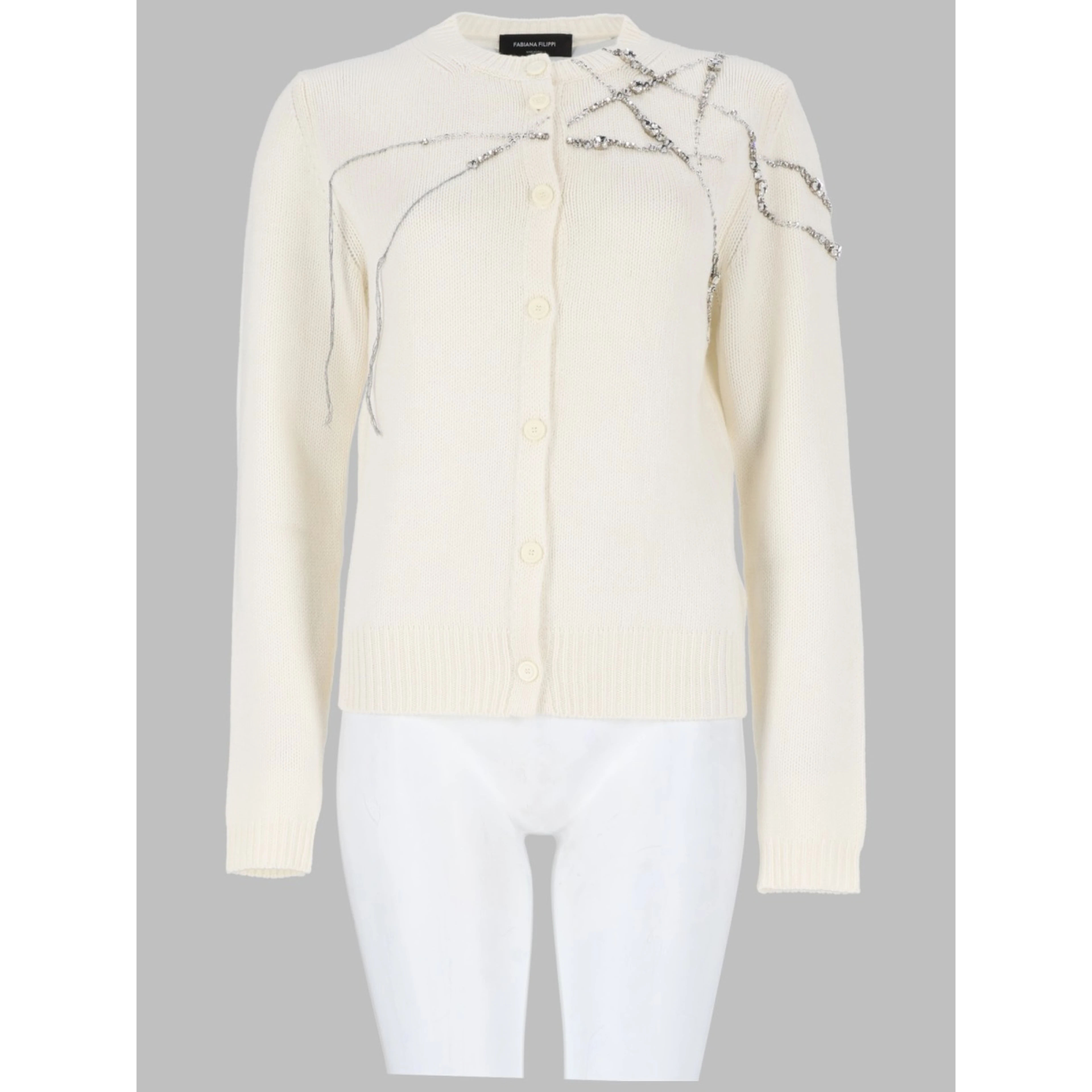 CARDIGAN CON RICAMO STRASS