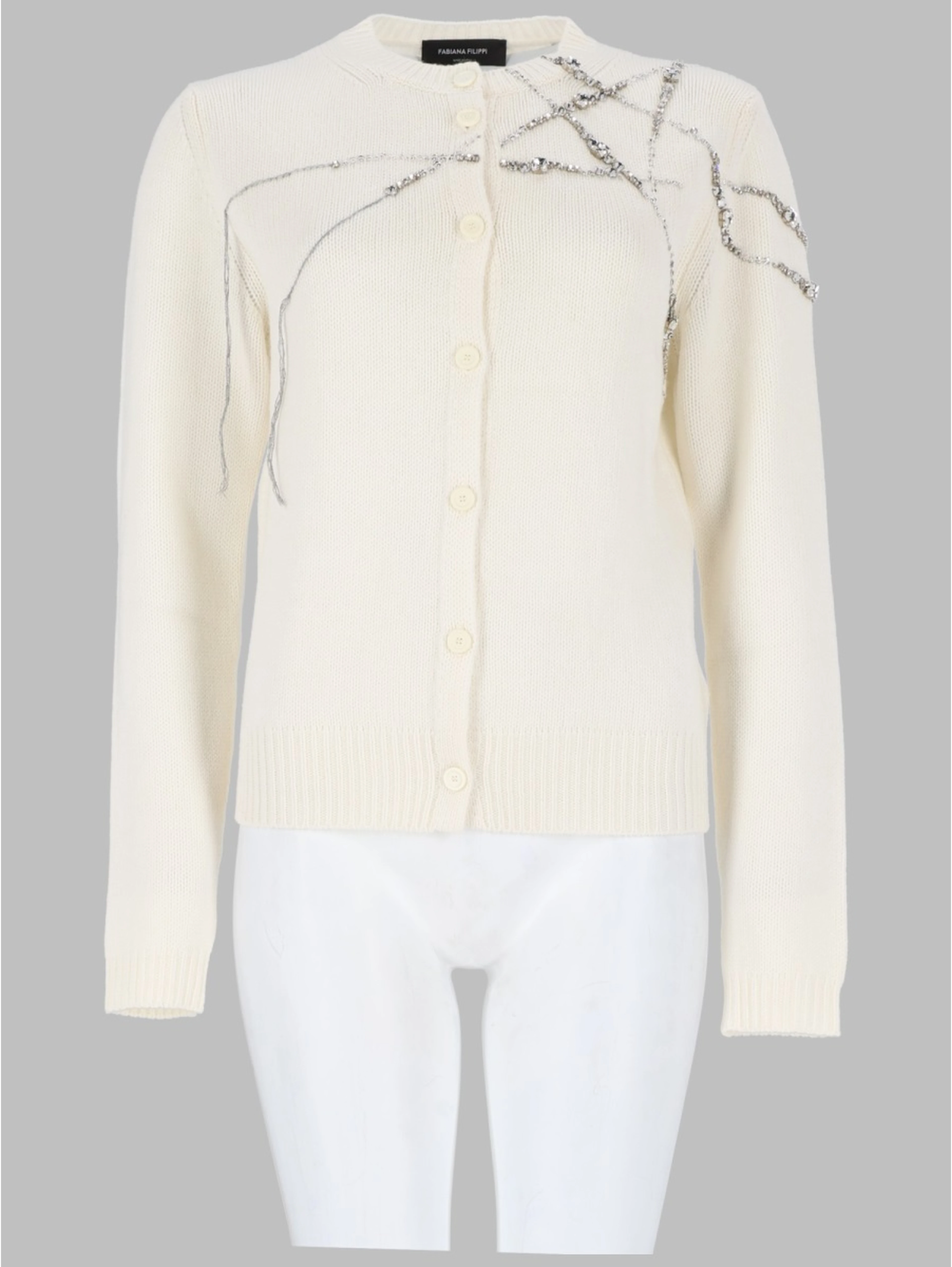 CARDIGAN CON RICAMO STRASS