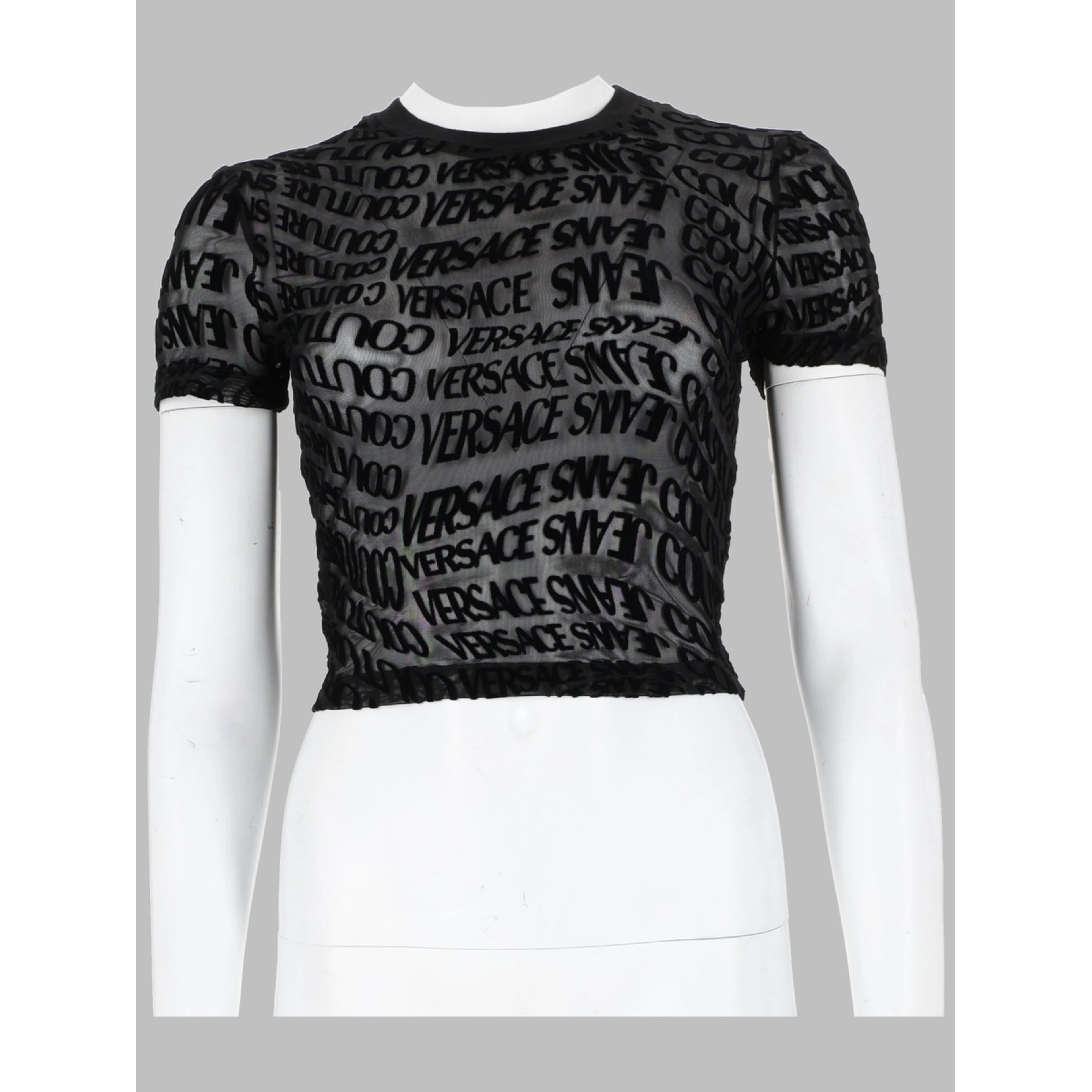 T-SHIRT CROPPED CON STAMPA LOGO