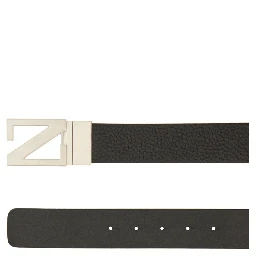 REVERSIBLE BELT WITH MONOGRAM "Z" BUCKLE