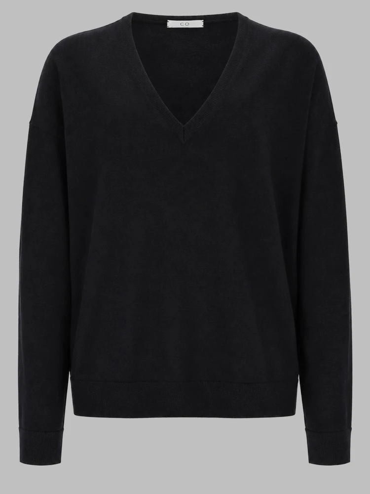 MAGLIA IN CASHMERE CON SCOLLO A V