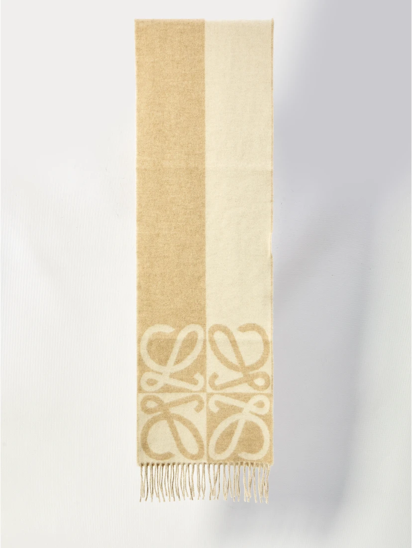 Anagram scarf in wool and cashmere