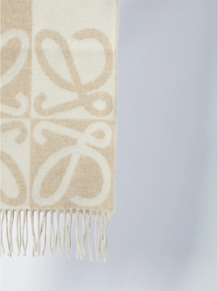 Anagram scarf in wool and cashmere