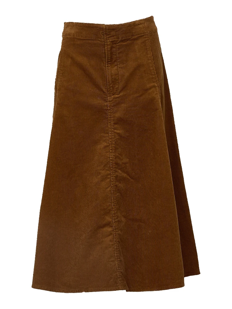 Woven A Line Skirt Stretch Cord