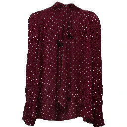 Kitty Dot Satin Bow Shirt