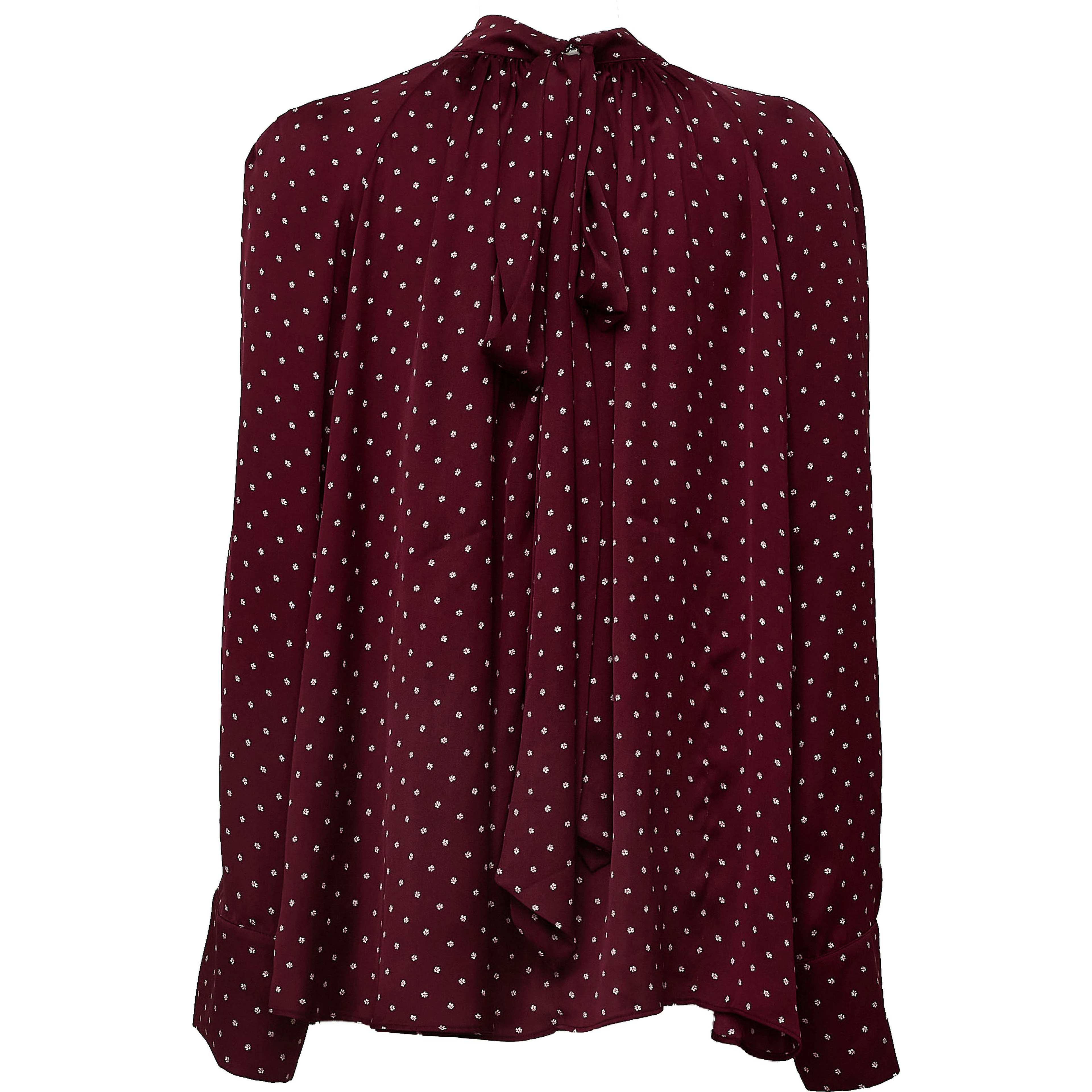 Kitty Dot Satin Bow Shirt