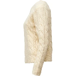 Cable Knit Crewneck Sweater Wool, Cashmere Blend