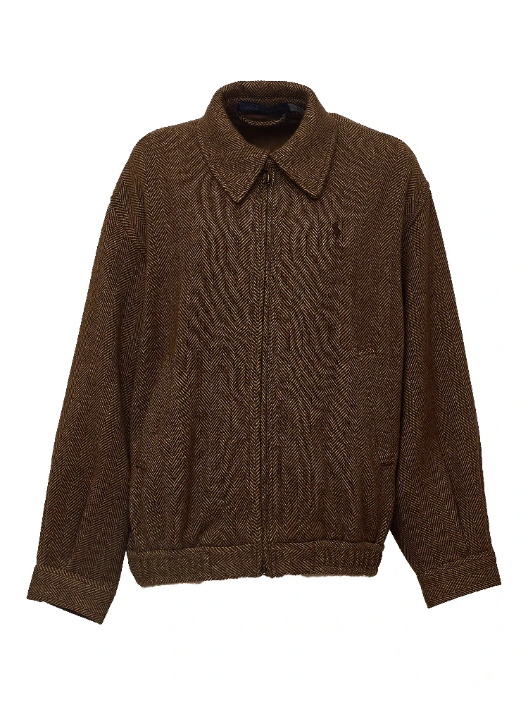 Woven Bomber Coat Wool Twill