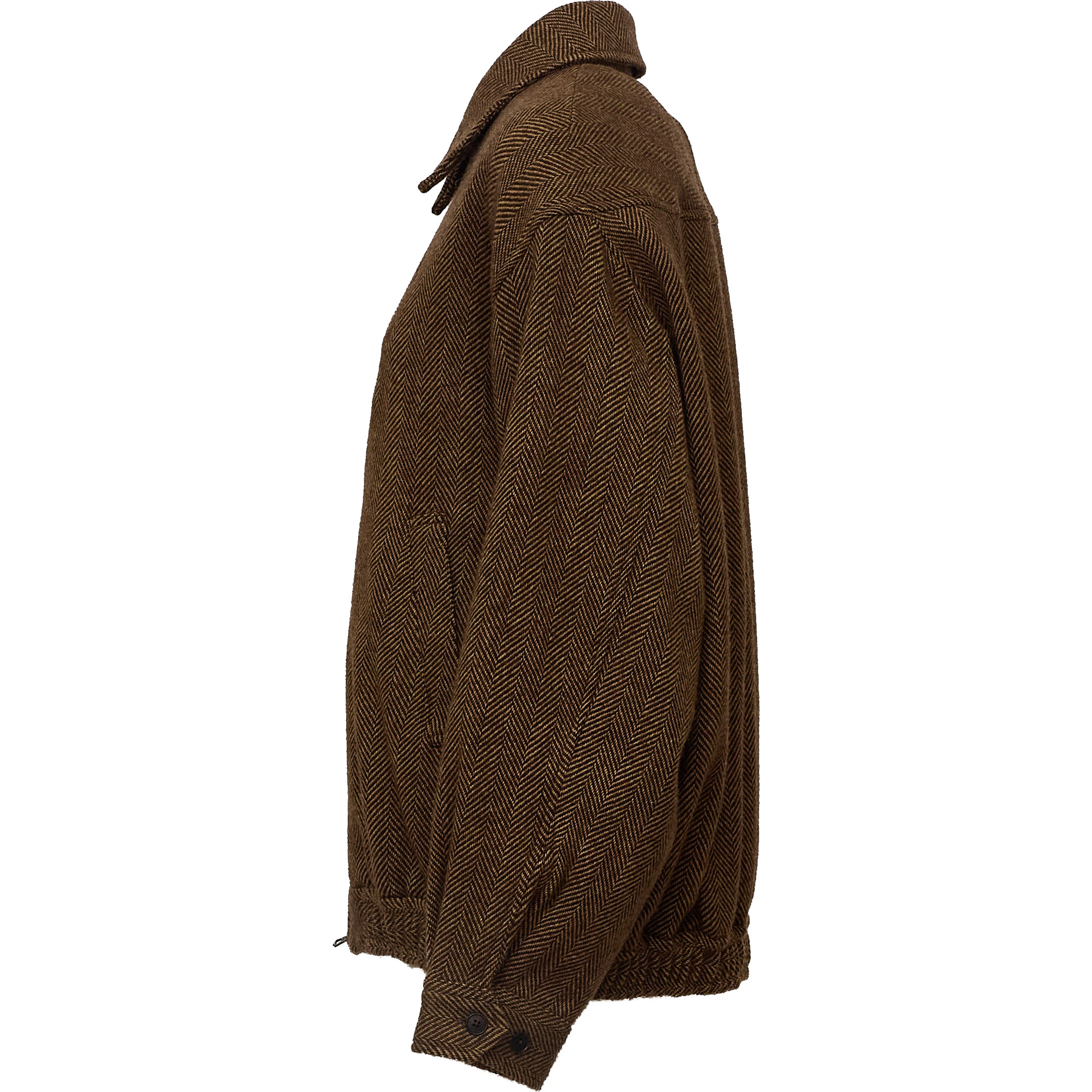 Woven Bomber Coat Wool Twill