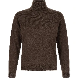 Brown Virgin Wool Cardigan