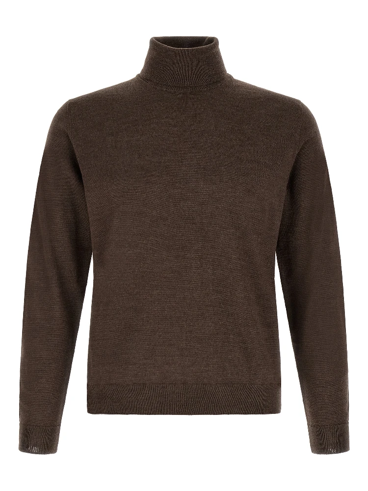 Brown Virgin Wool Cardigan