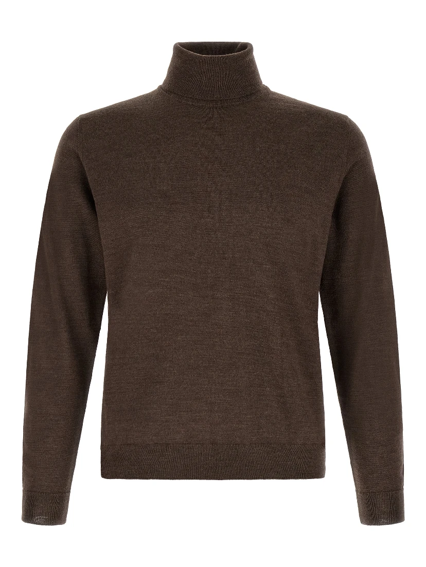 Brown Virgin Wool Cardigan