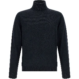 Blue Virgin Wool Cardigan