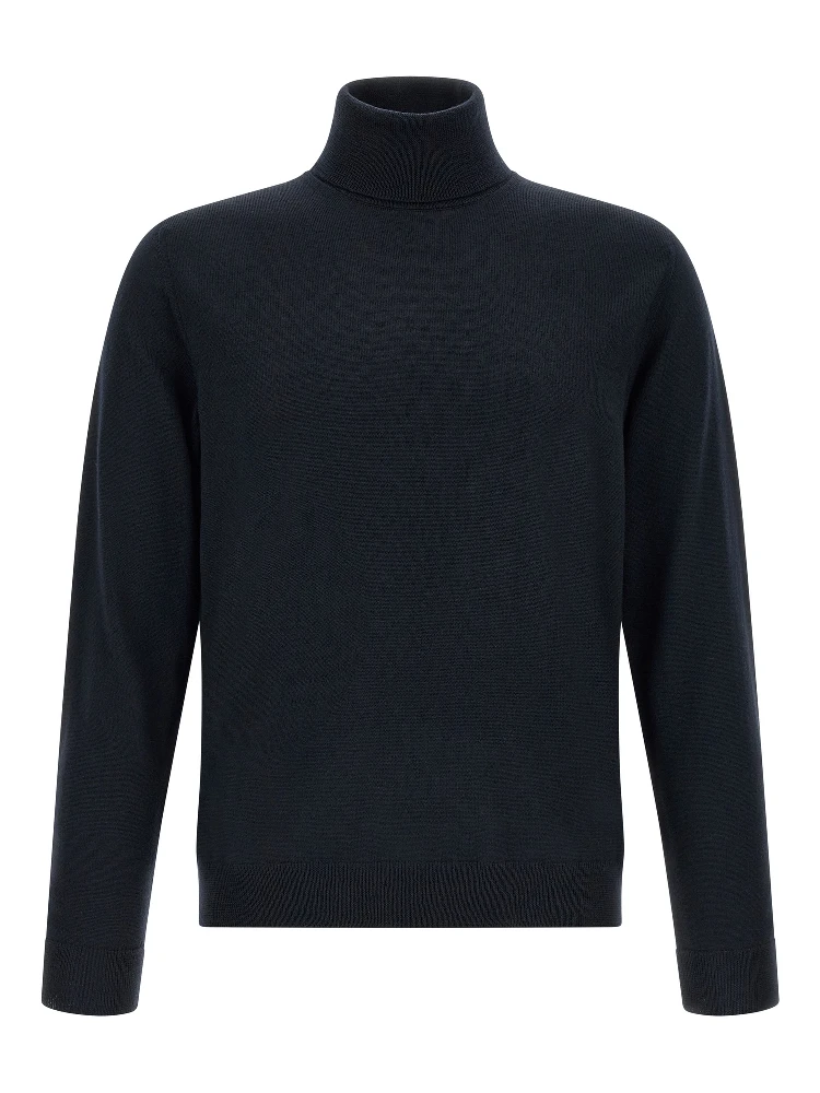 Blue Virgin Wool Cardigan