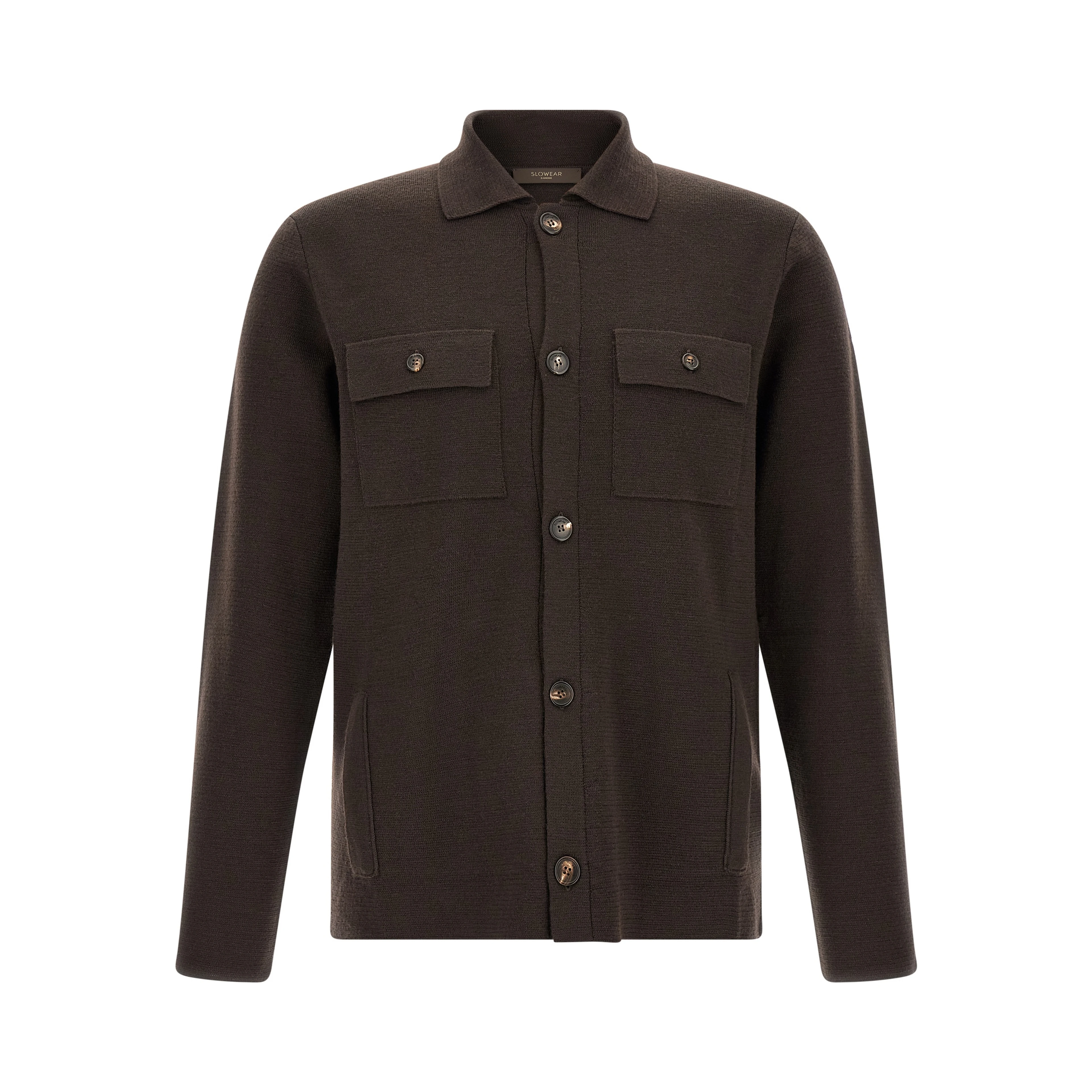 Brown Virgin Wool Cardigan