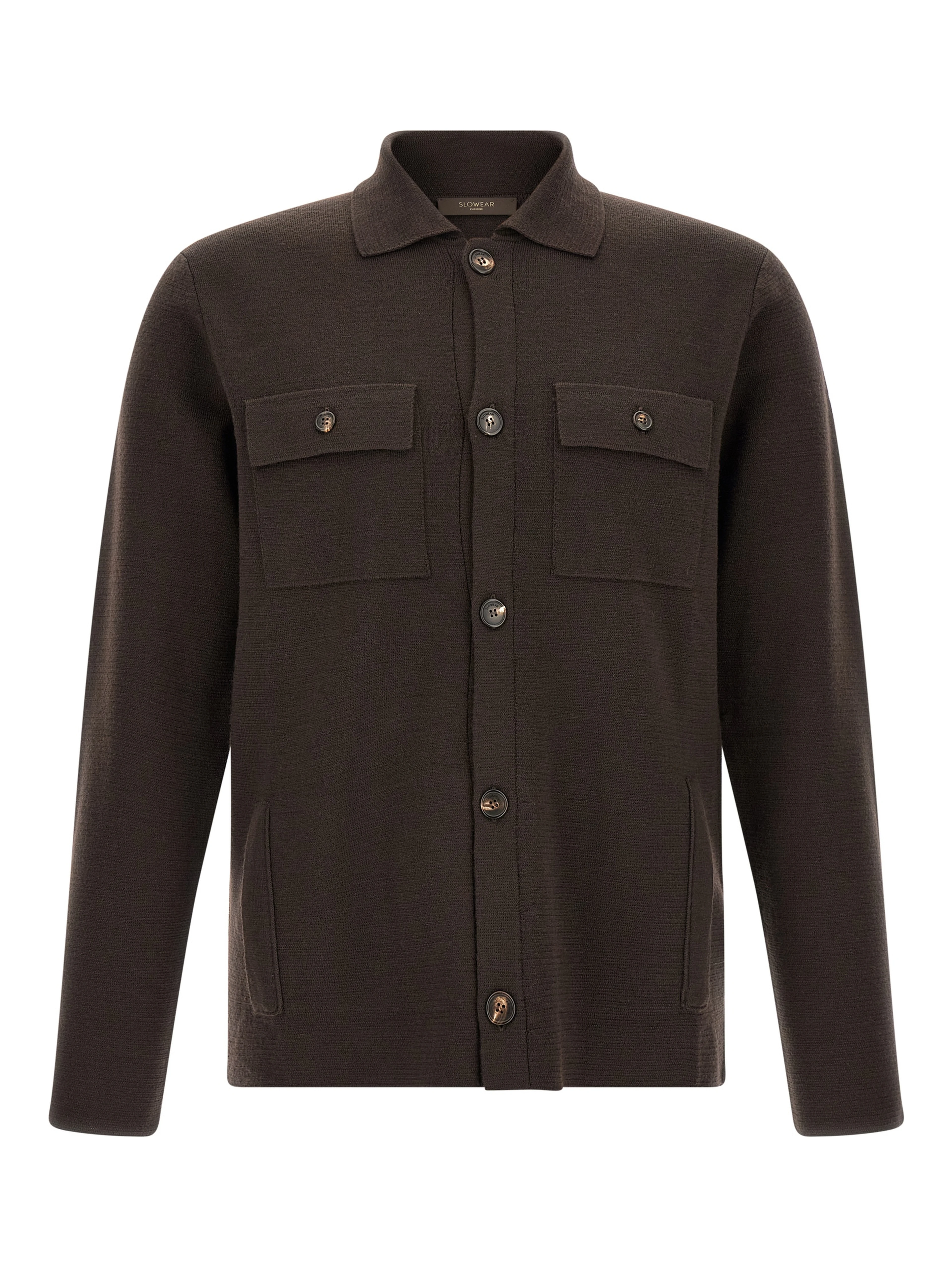 Brown Virgin Wool Cardigan