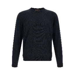 Blue Virgin Wool Cardigan