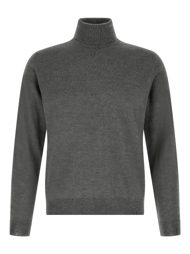 Gray Virgin Wool Cardigan