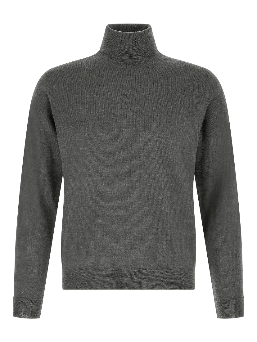 Gray Virgin Wool Cardigan