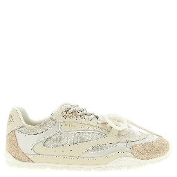 White Leather Low Top Sneakers
