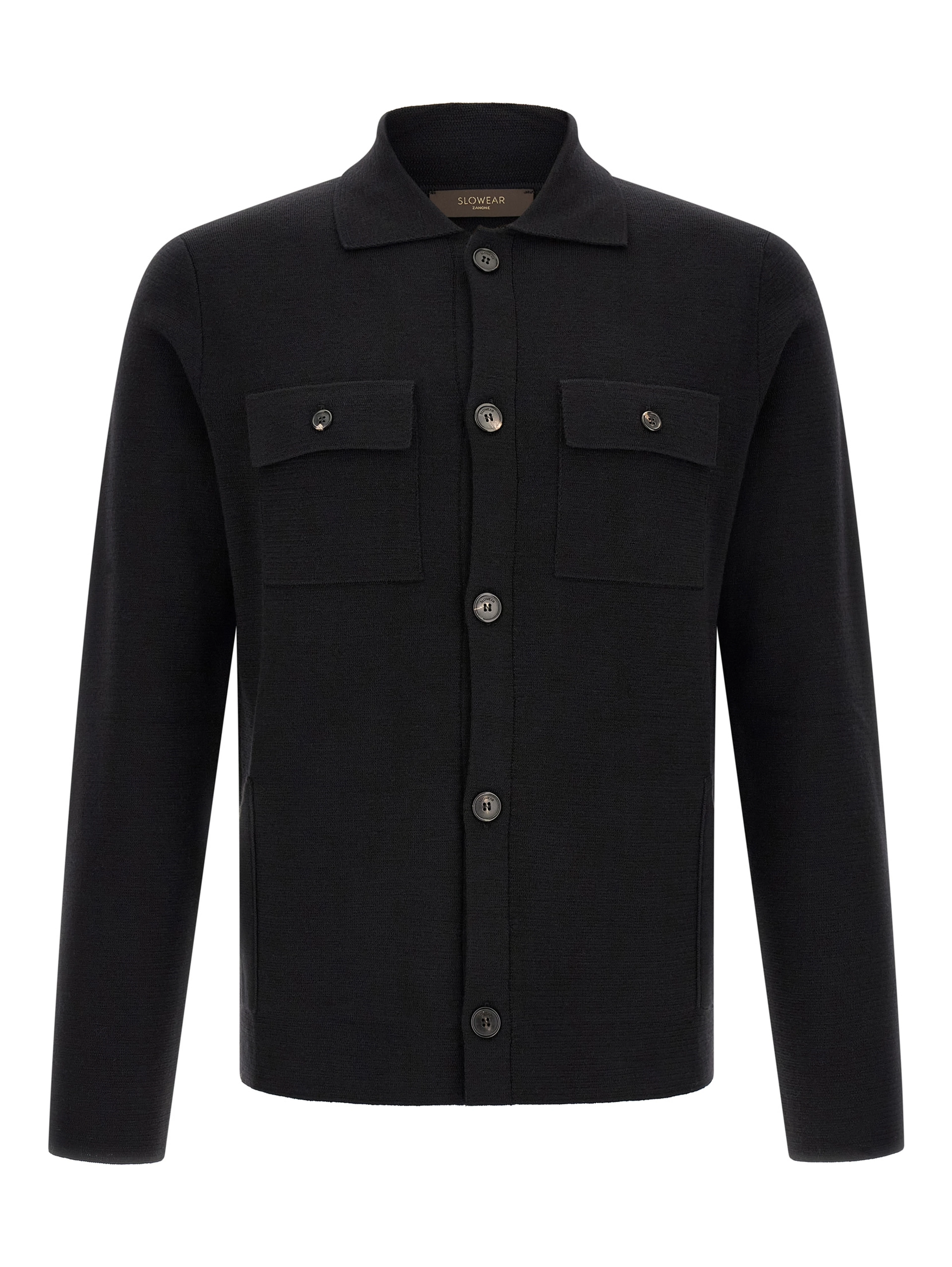 Black Virgin Wool Cardigan