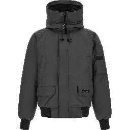 Gray Polyester Bomber