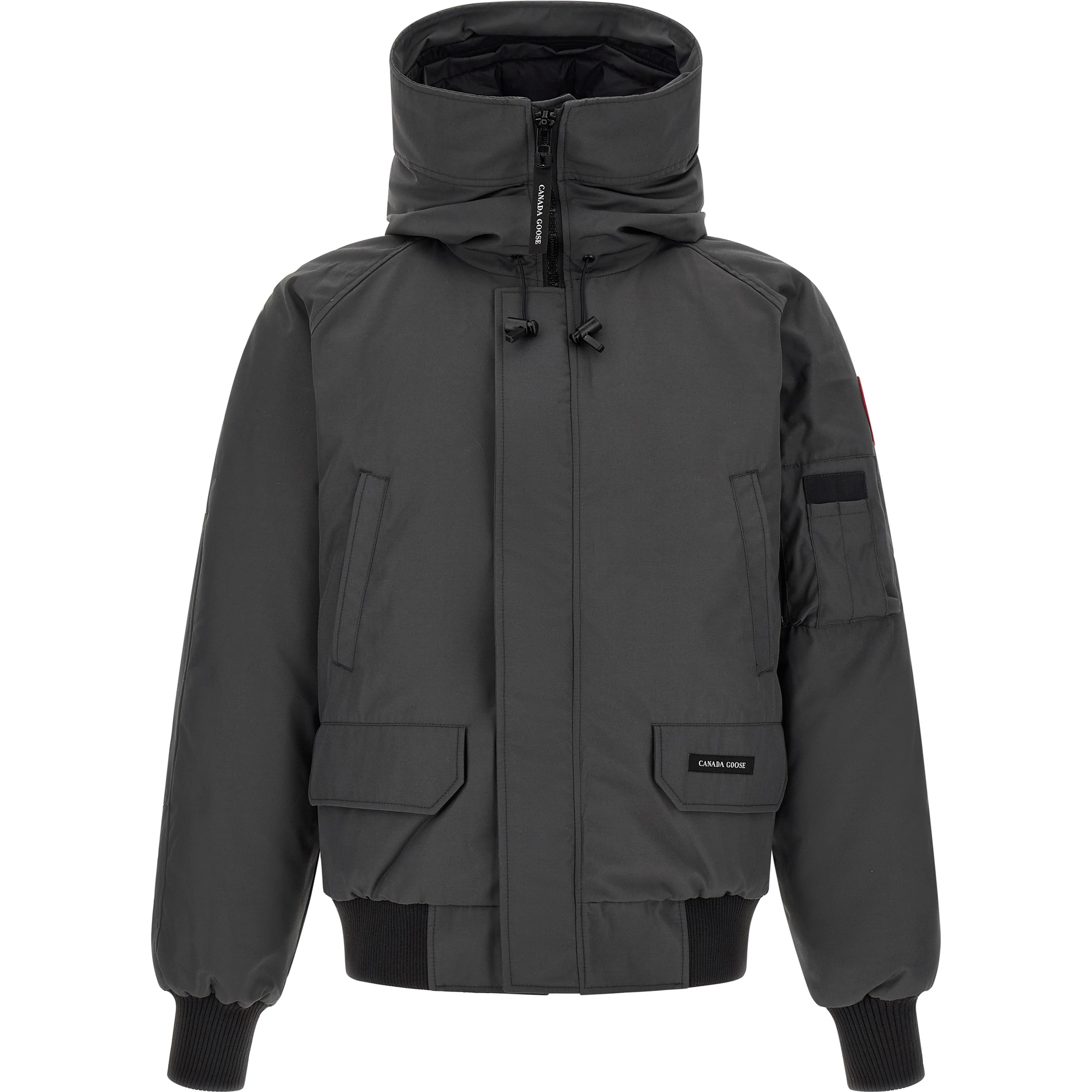 Gray Polyester Bomber