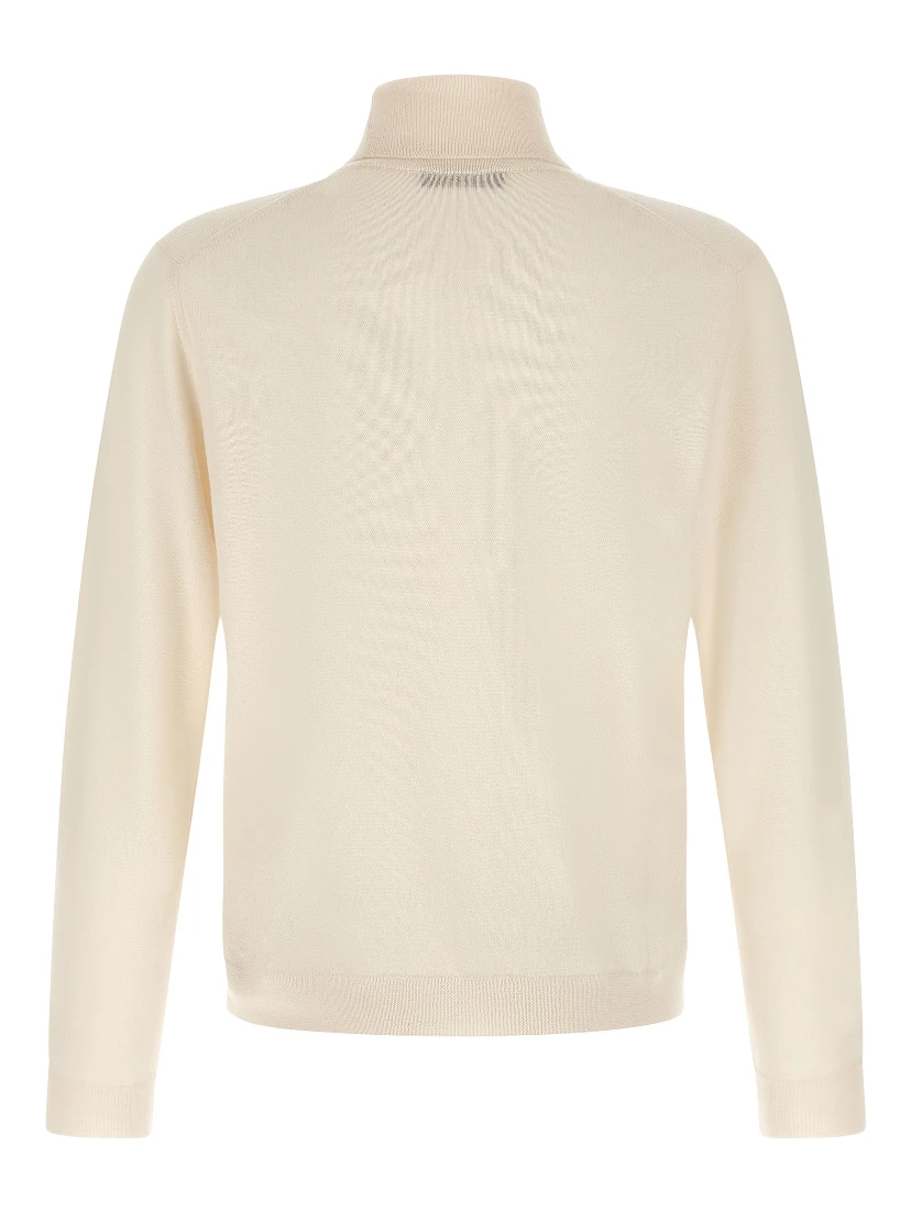 White Virgin Wool Cardigan
