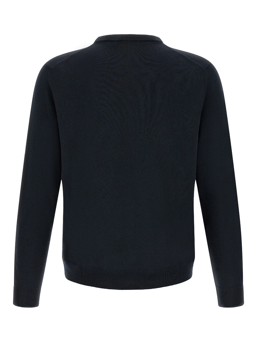 Blue Virgin Wool Cardigan