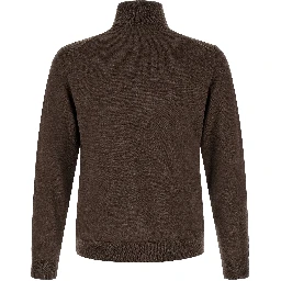 Brown Virgin Wool Cardigan