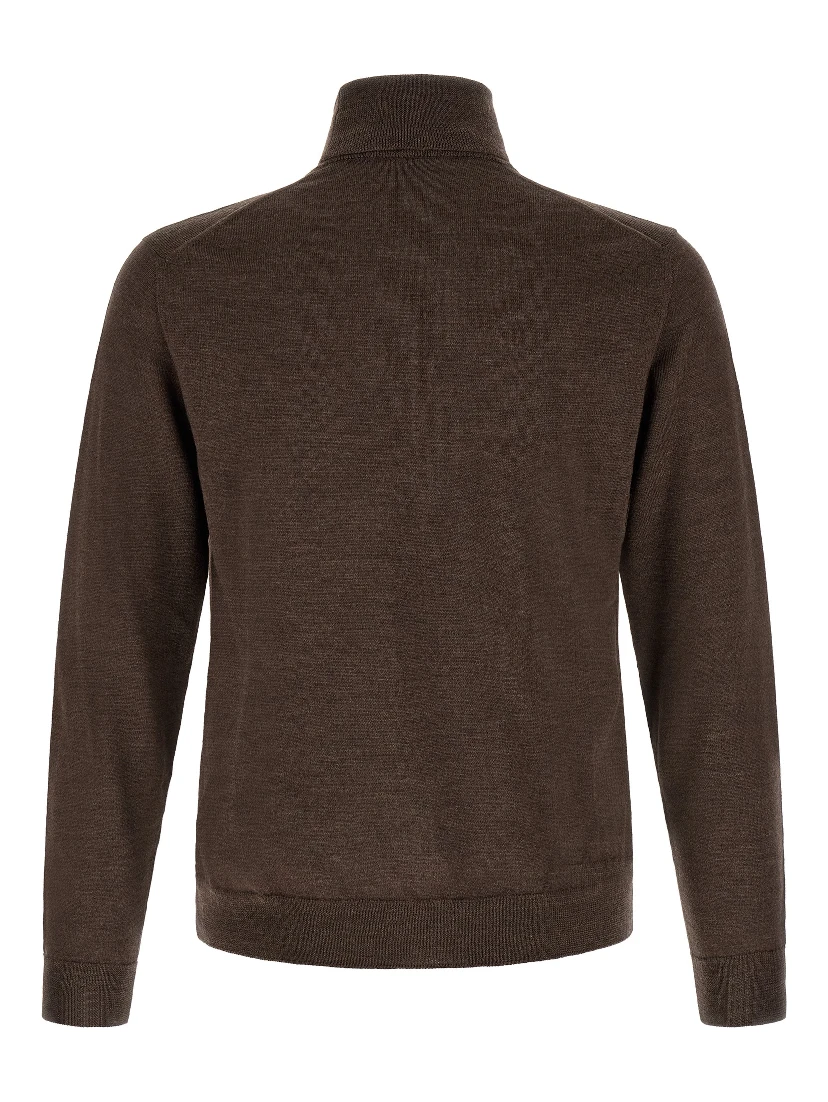 Brown Virgin Wool Cardigan