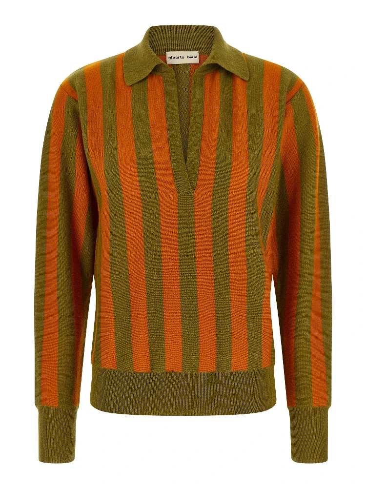 Multicolor Cashmere Polo Shirt