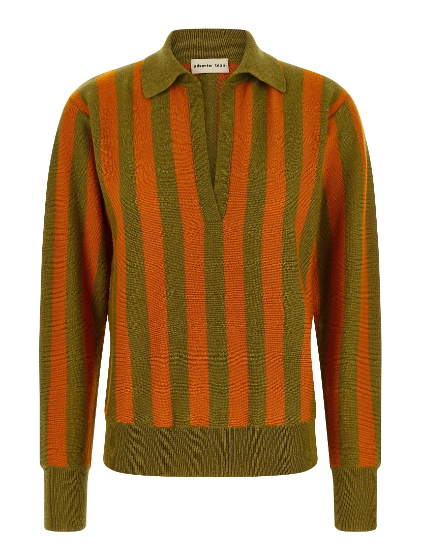 Multicolor Cashmere Polo Shirt
