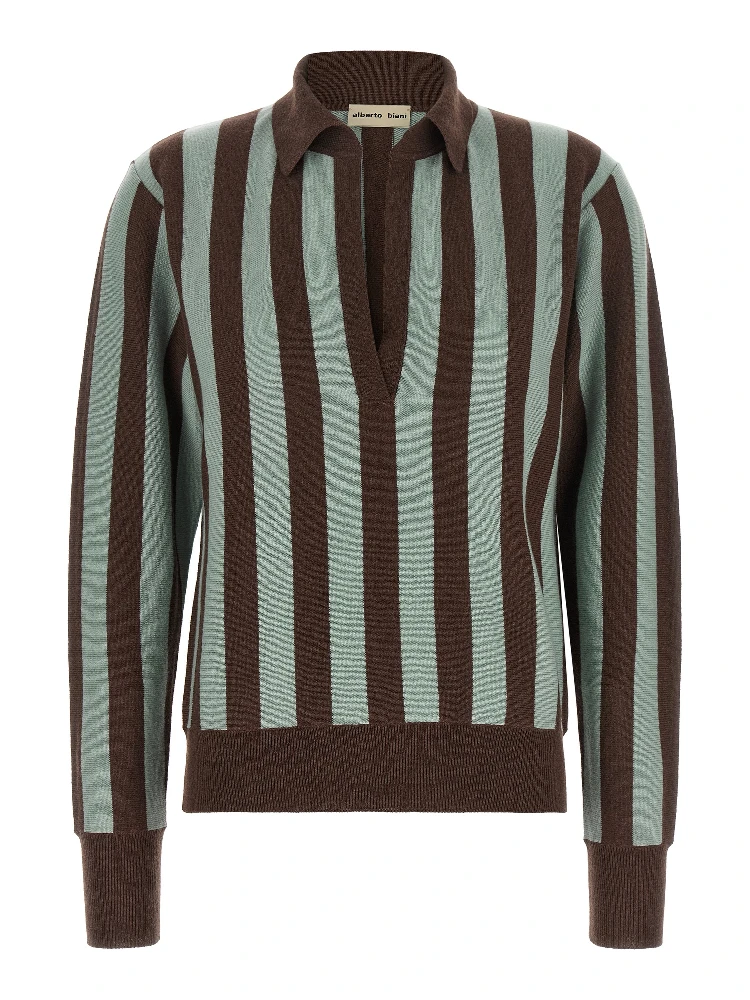 Multicolor Cashmere Polo Shirt