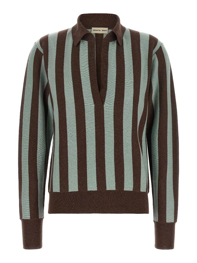 Multicolor Cashmere Polo Shirt