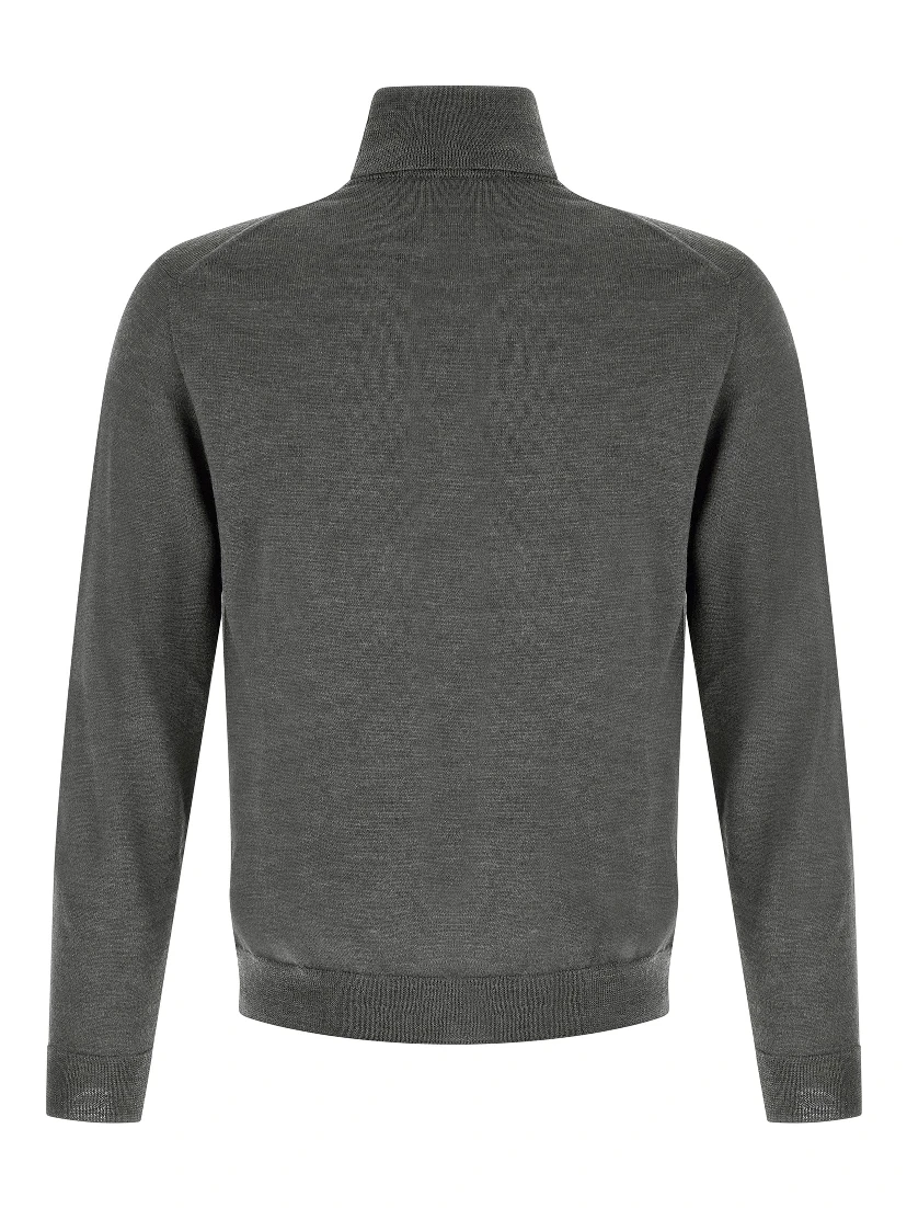 Gray Virgin Wool Cardigan