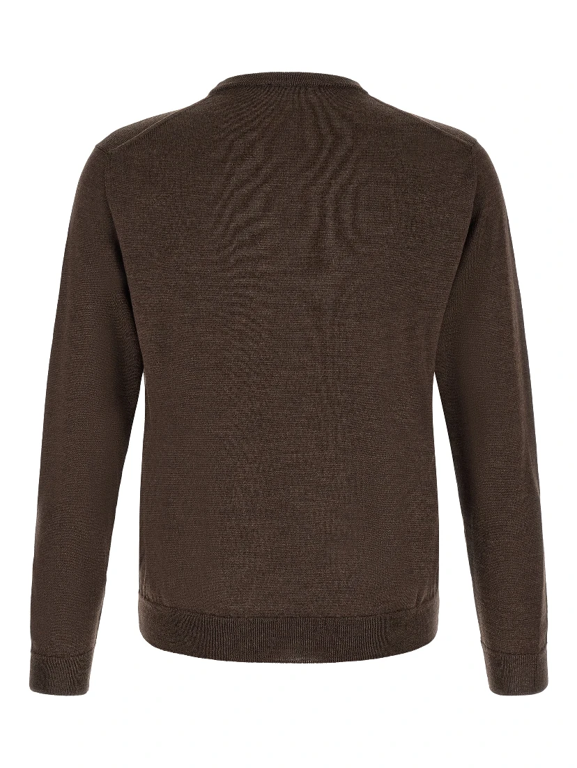 Brown Virgin Wool Cardigan
