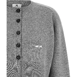 Gray Wool Cardigan