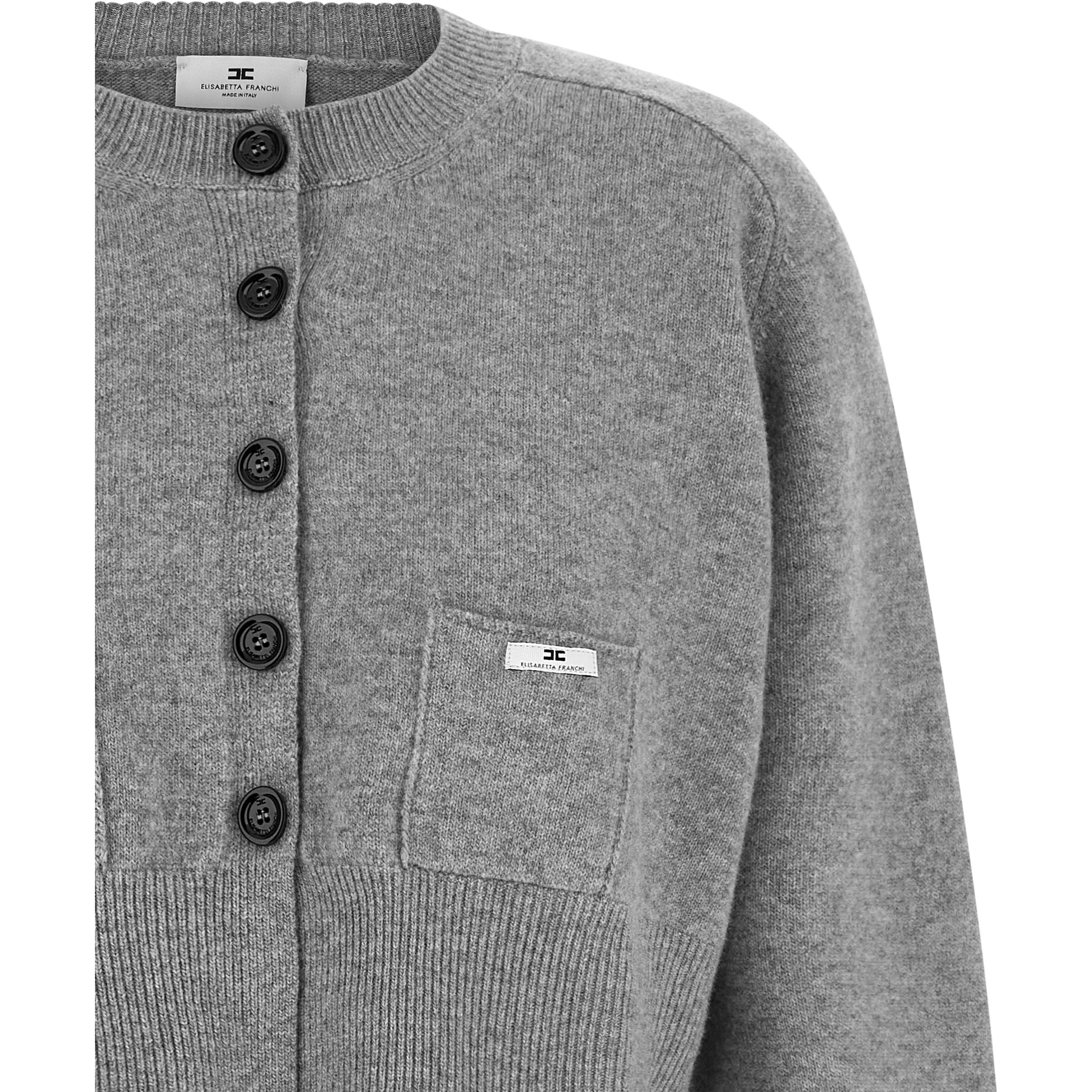 Gray Wool Cardigan