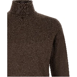 Brown Virgin Wool Cardigan