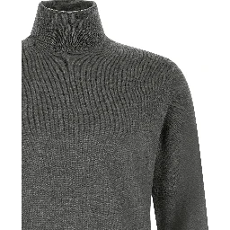 Gray Virgin Wool Cardigan